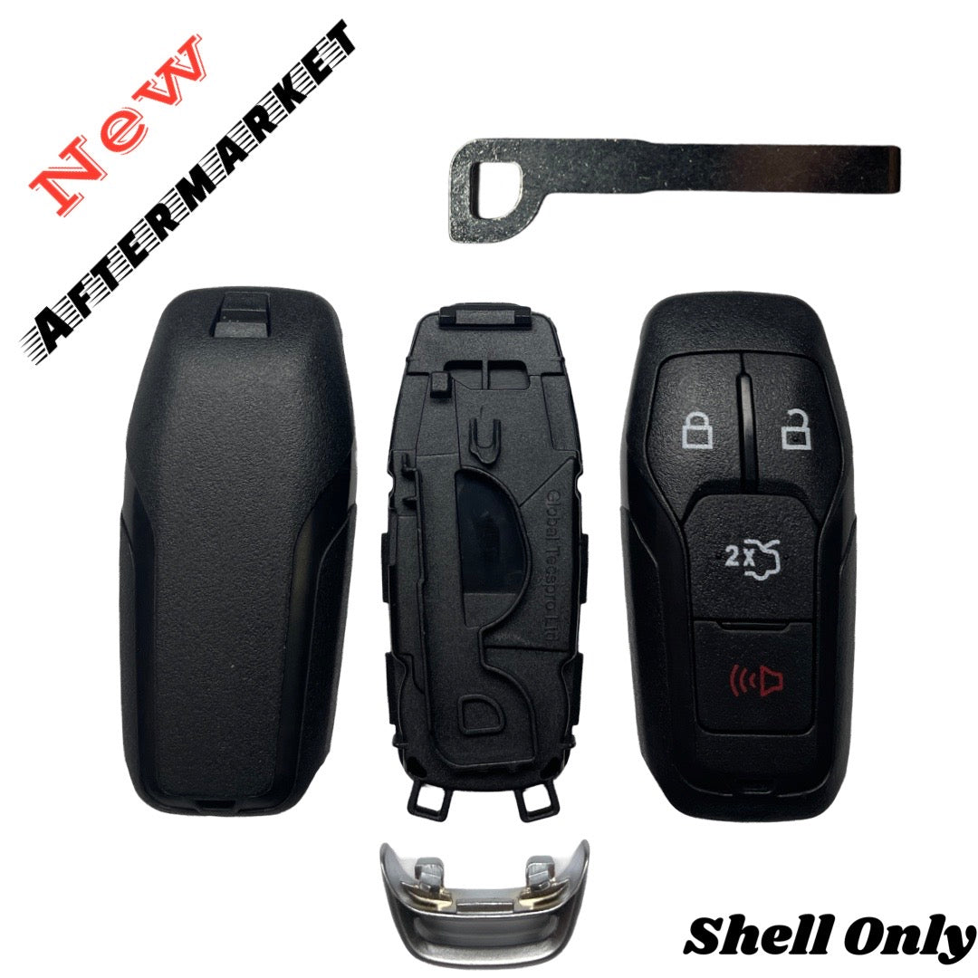 2013-2018 Ford / 4-Button Smart Key SHELL For M3N-A2C31243800, M3N-A2C31243300 (AFTERMARKET)