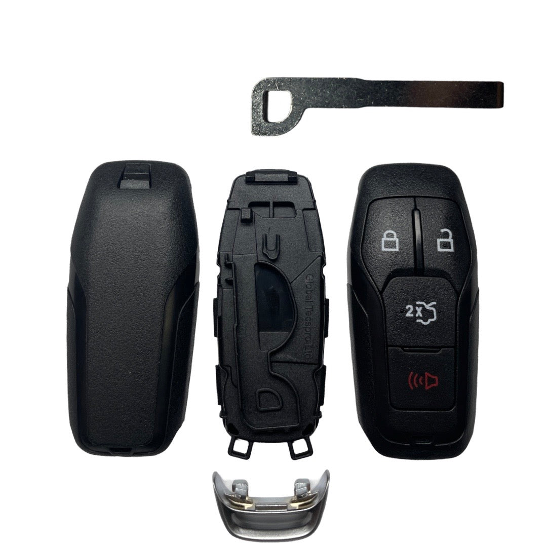 2013-2018 Ford / 4-Button Smart Key SHELL For M3N-A2C31243800, M3N-A2C31243300 (AFTERMARKET)