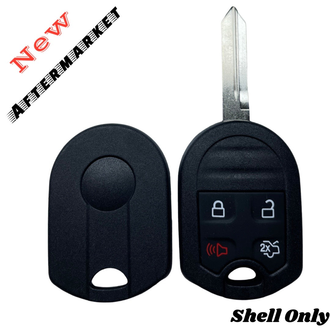 2007-2017 Ford / 4-Button Remote Head Key Shell / H75 / OUCD6000022