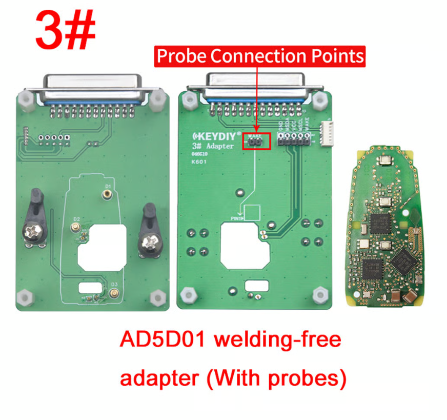 KeyDIY Welding Free Adapter Kit For 5C/5D, BDC2, BDC3, Porsche 5D, Audi 5D / 12 Pieces
