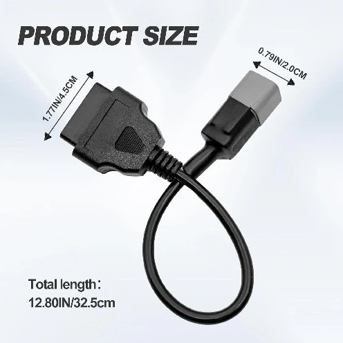 6-Pin to 16-Pin OBD2 Diagnostic Adapter Cable for Can-Am UTVs, ATVs & Motorcycles