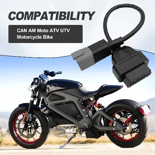 6-Pin to 16-Pin OBD2 Diagnostic Adapter Cable for Can-Am UTVs, ATVs & Motorcycles