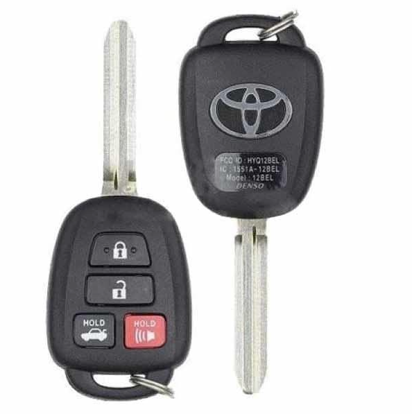 2014-2019 Toyota Corolla / 4-Button Remote Head Key / PN: 89070-02880 / HYQ12BEL (4D+ G) OEM Refurbished