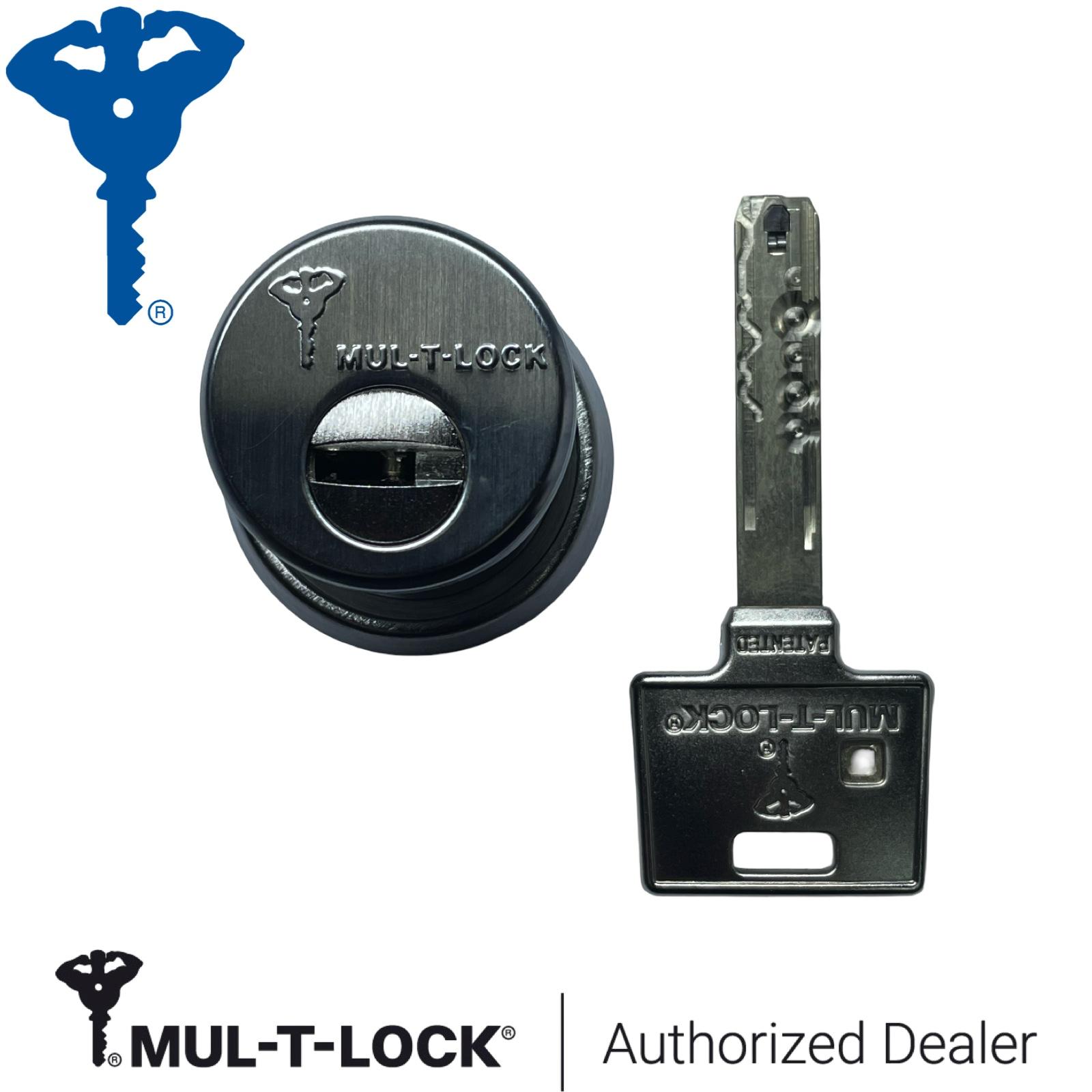 MUL-T-LOCK® Mortis Cylinder w/ Adams Rite® Cam / 4 Chamber / 1 inch