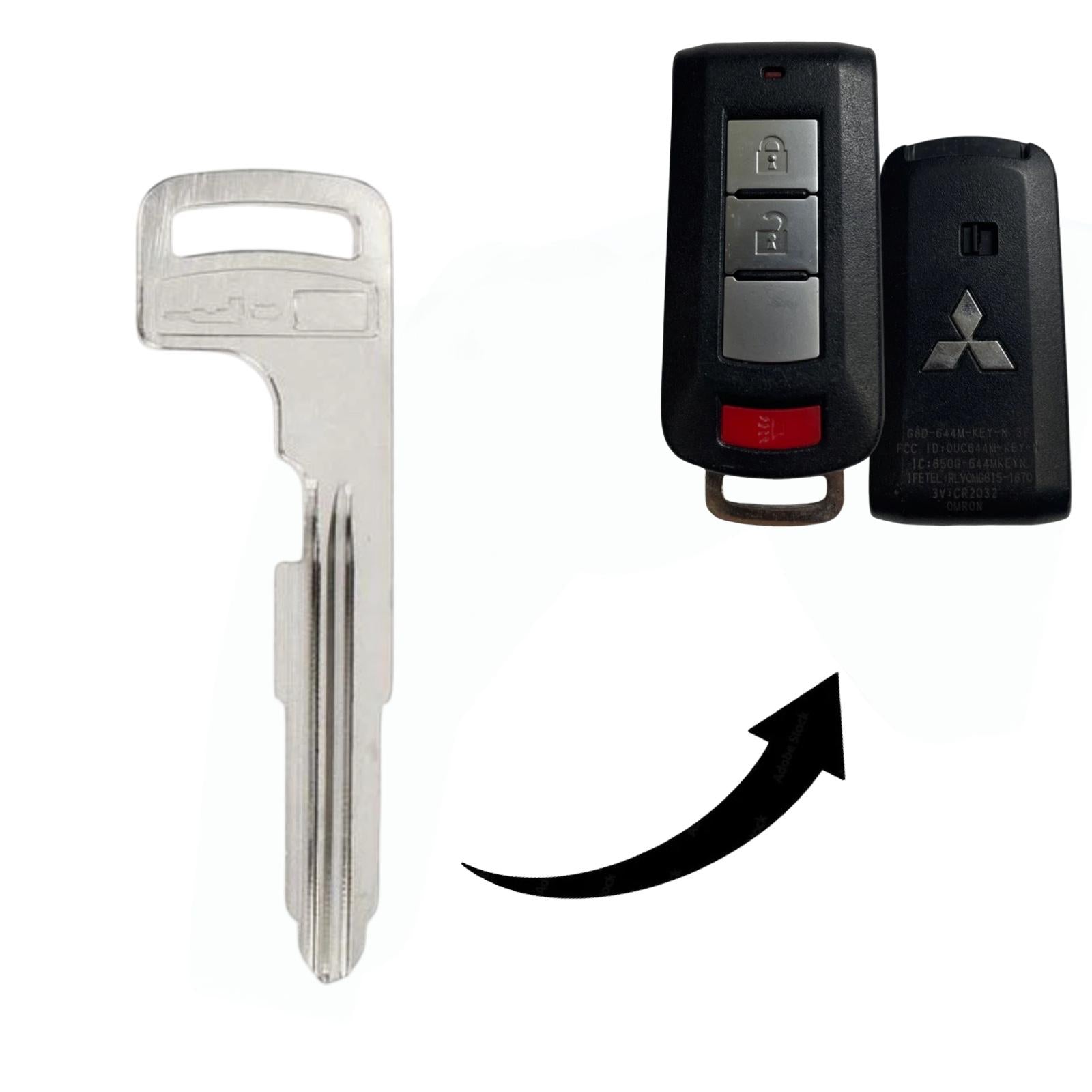 2006-2022 Mitsubishi Lancer Outlander Mirage Emergency Key / MIT3 / PN: 6370A770 (AFTERMARKET)