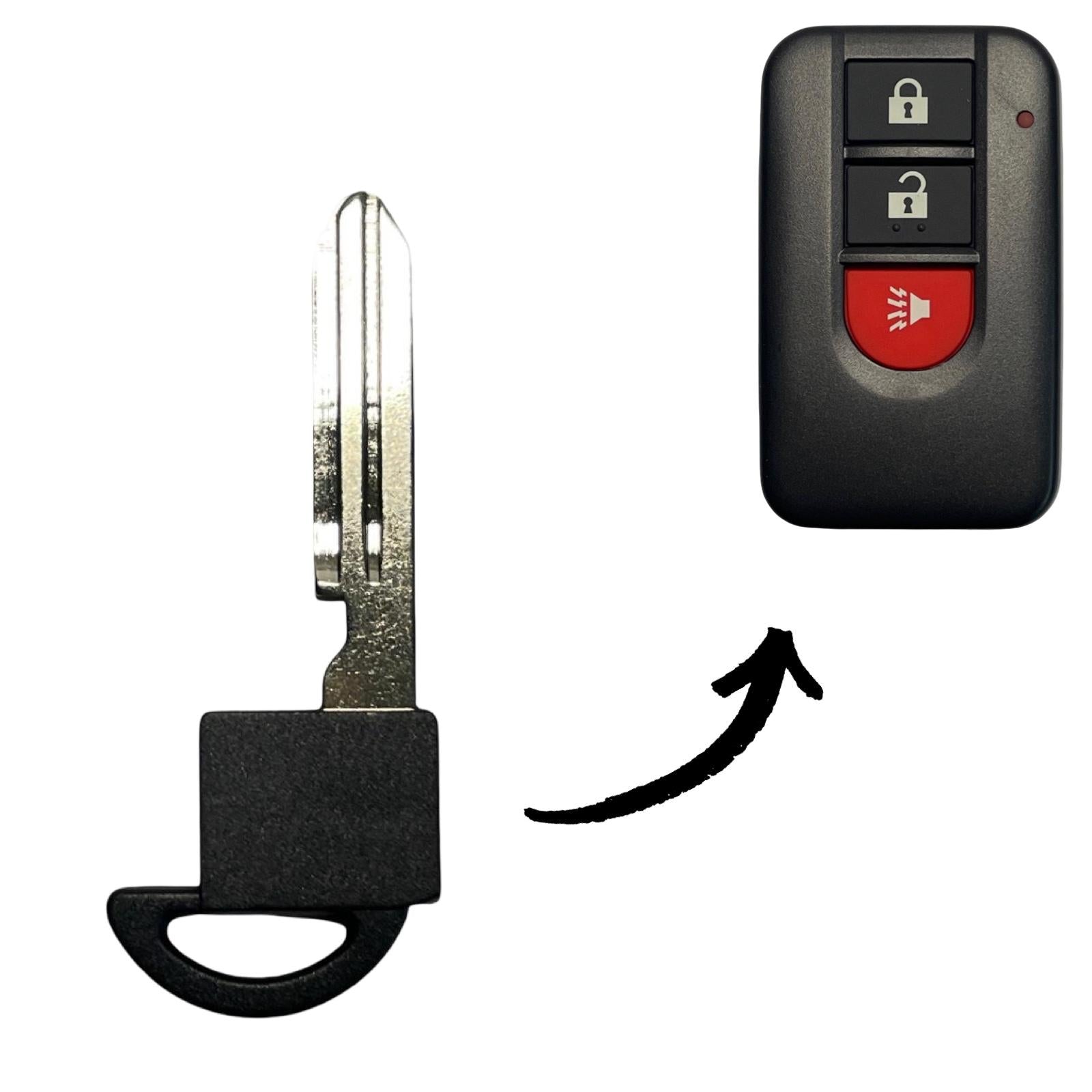 2003-2004 Infiniti FX35 FX45 Uncut Emergency Smart Key Blade / Aftermarket