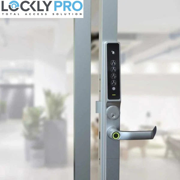 Lockly Pro - PGD238LWSS - GUARD - Defender Biometric Electronic Mortise Lever Set - RFID - Fingerprint Reader - Wi-Fi - Bluetooth - Stainless Steel