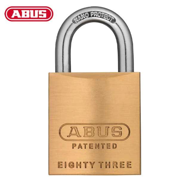 Abus - 83/45 - Premium Loaded Brass Padlock - S2 - Optional Keyways - 5/6 Pin - Rekeyable - 1-53/64" Width
