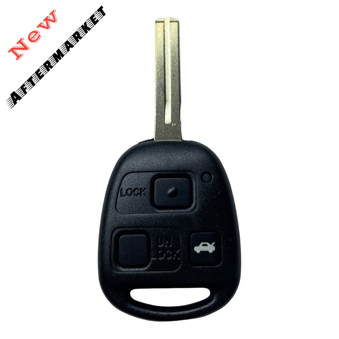 1998-2005 Lexus / 3-Button Remote Head Key / HYQ1512V / 4C Chip / Short Blade (AFTERMARKET)
