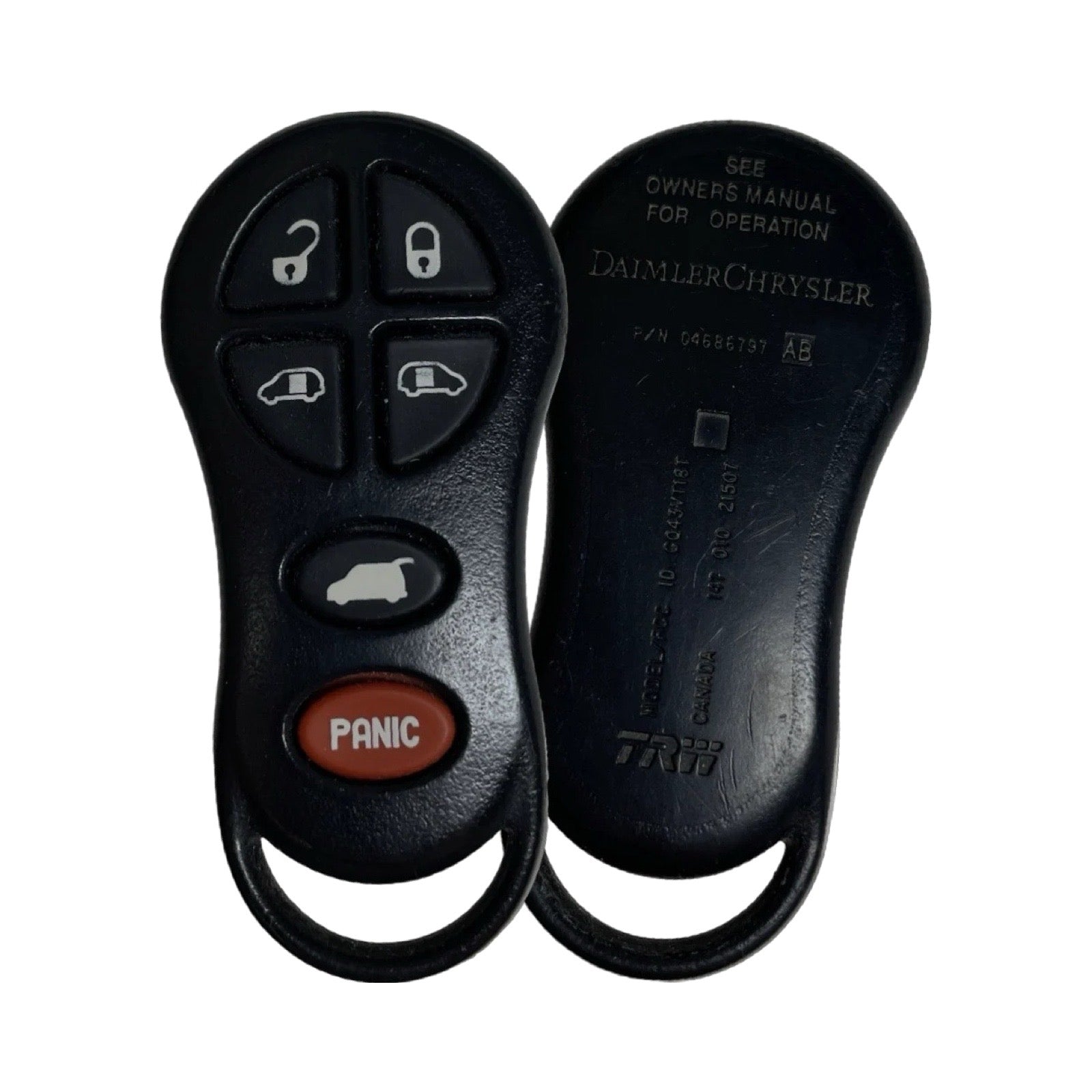 2001-2004 Dodge Chrysler Van / 6-Button Keyless Entry Remote / PN: 04686797AB / GQ43VT18T (OEM Refurb)