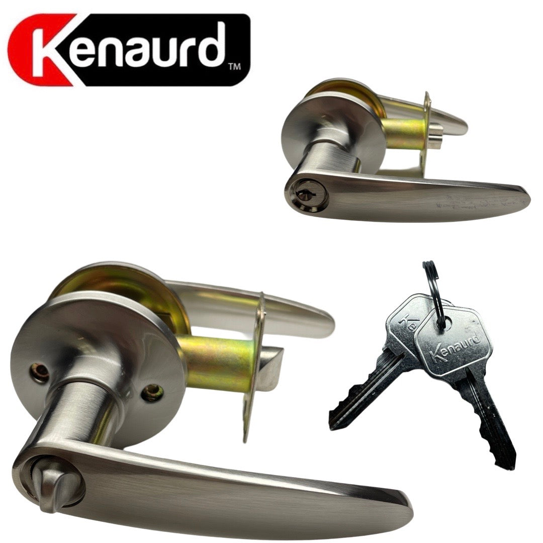 Premium Design #2 Entrance Lever Set - Grade 3 - Satin Nickel