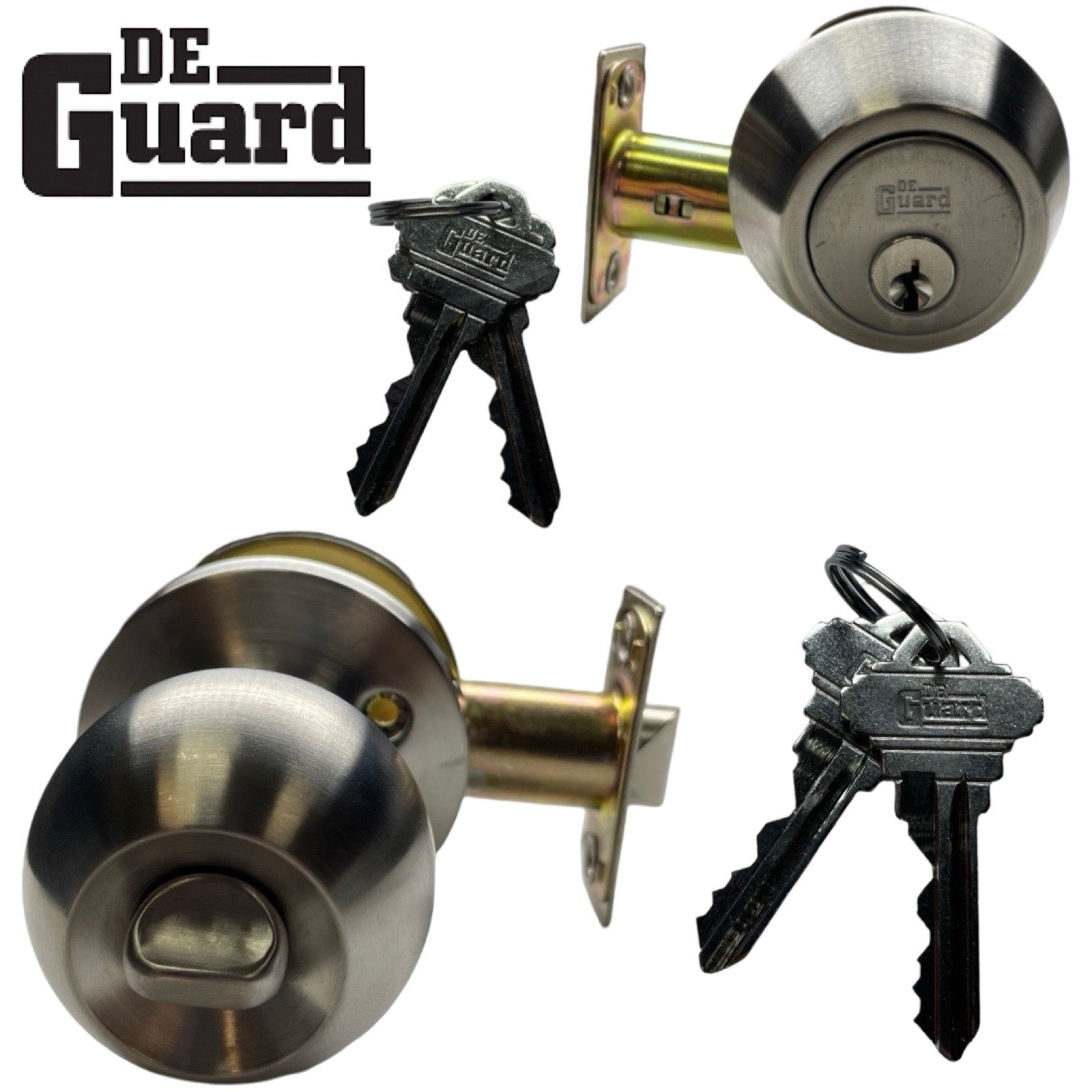Premium Combo Lockset - Stainless Steel - Entrance - Grade 3 - SC1