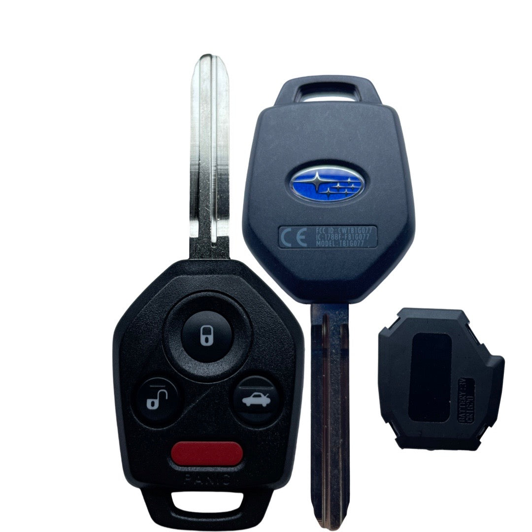 2018 Subaru Outback Legacy / 4-Button Remote Head Key / PN: 57497-AL27A / CWTB1G077 (Black Pod)/ G Chip / 433 Mhz (OEM Refurb) (AFTERMARKET CASE)