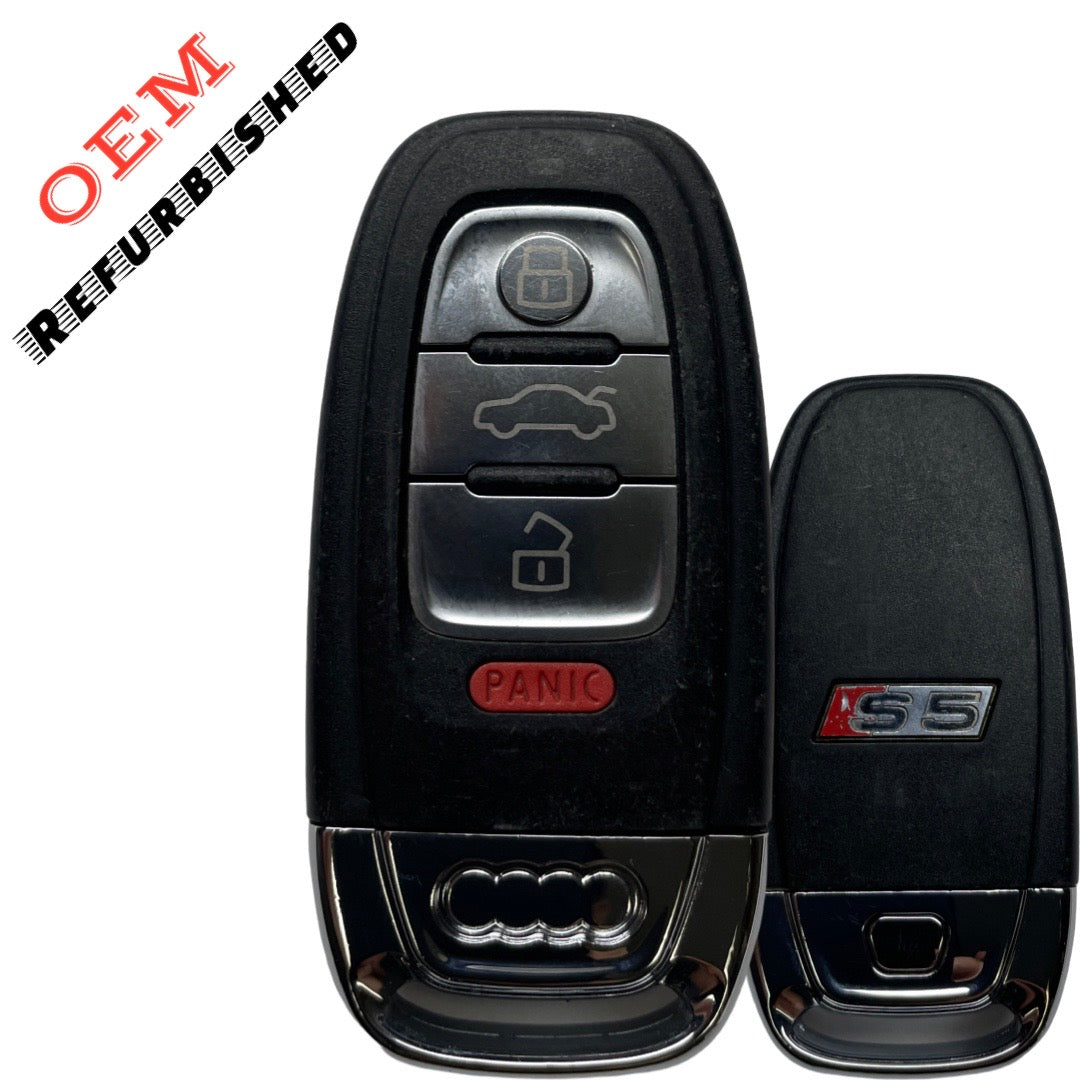2008-2017 Audi S5 / 4-Button Smart Key / NO COMFORT ACCESS / 8T0.959.754.S / IYZFBSB802 / 315 Mhz (OEM Refurb)