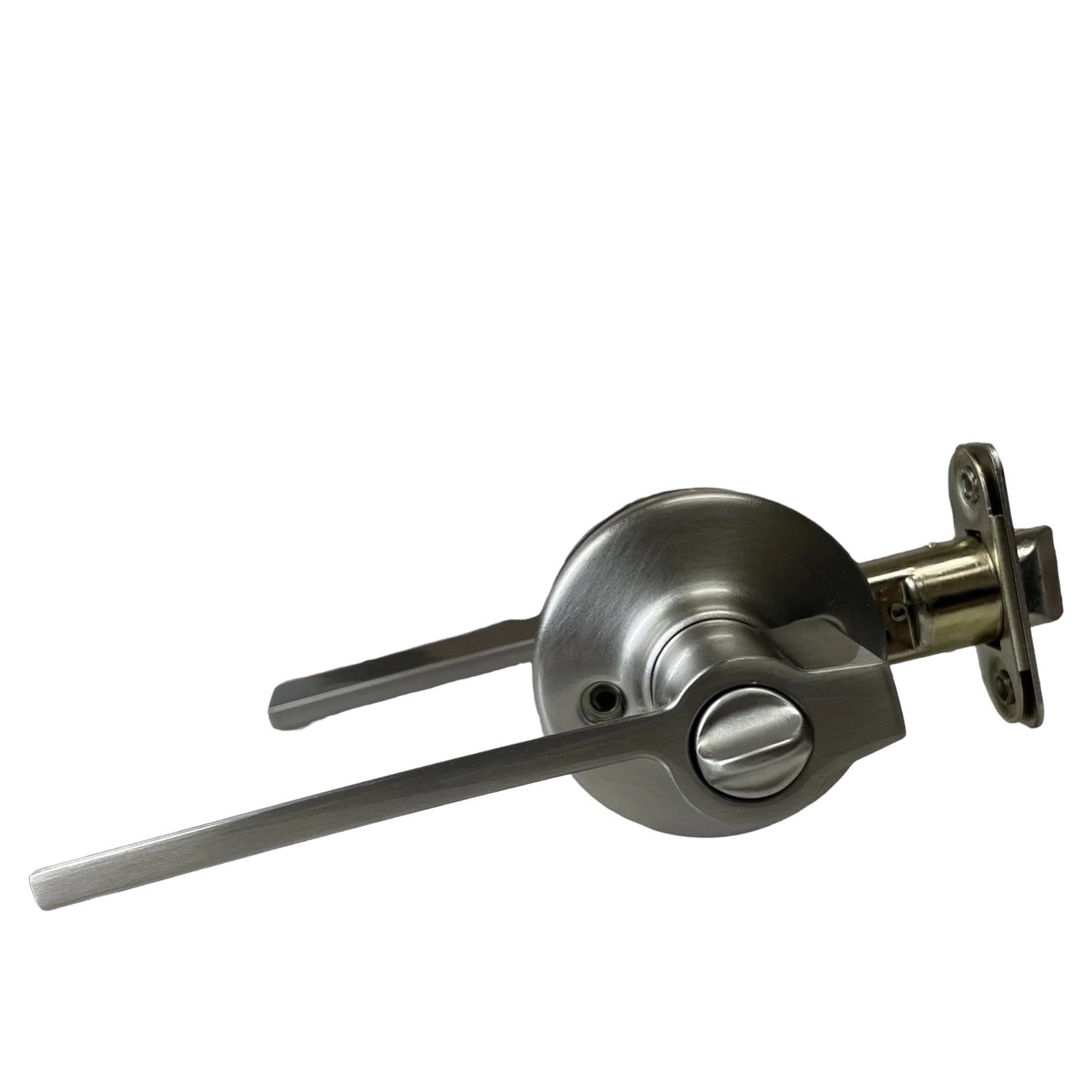 Kwikset - 405LRL- Ladera Lever Set - Round Rose - Satin Nickel - Keyed Entry Lever - Grade 3