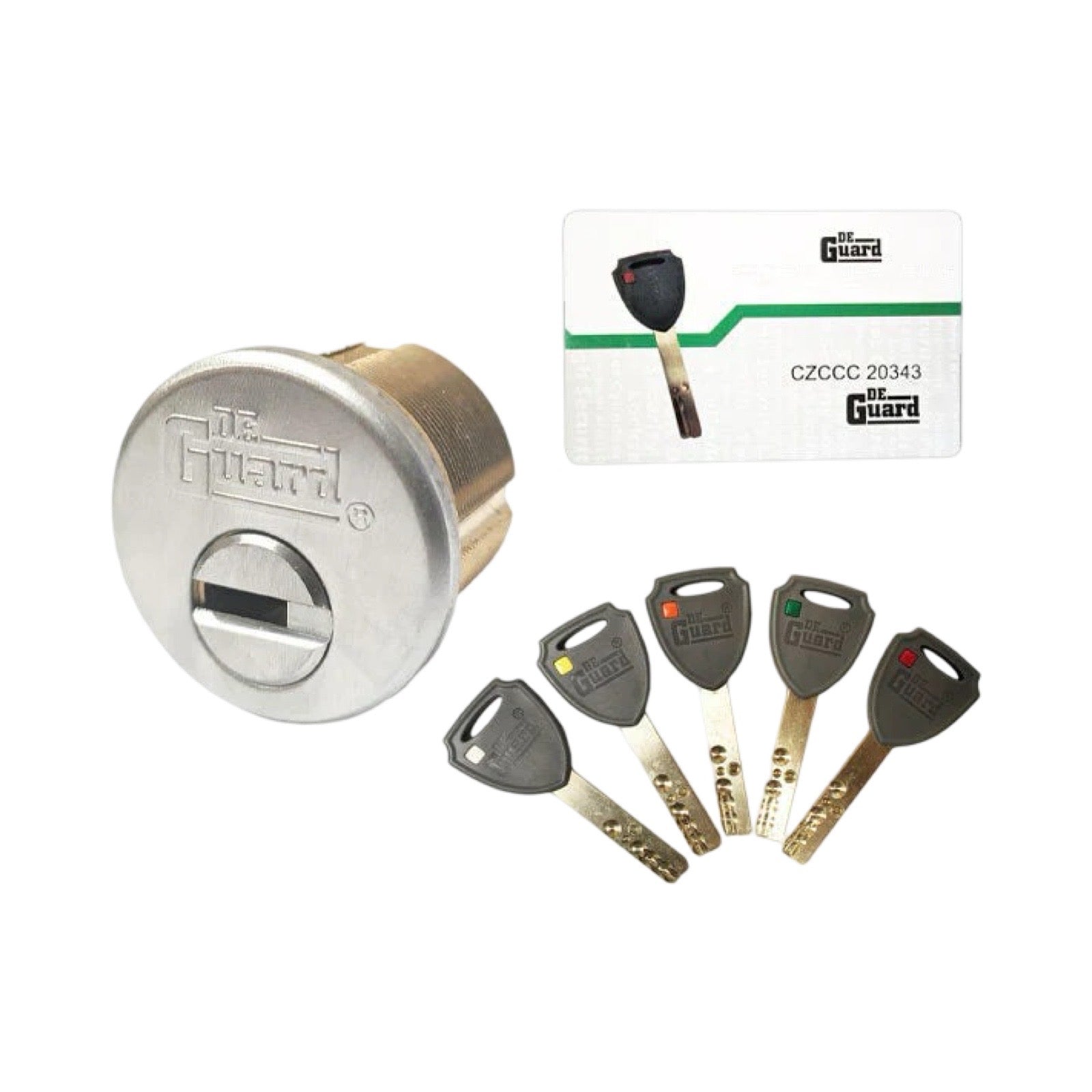 Key Controlled - Mortise Cylinder - 1" - 206 Keyway - US26D - Satin Chrome