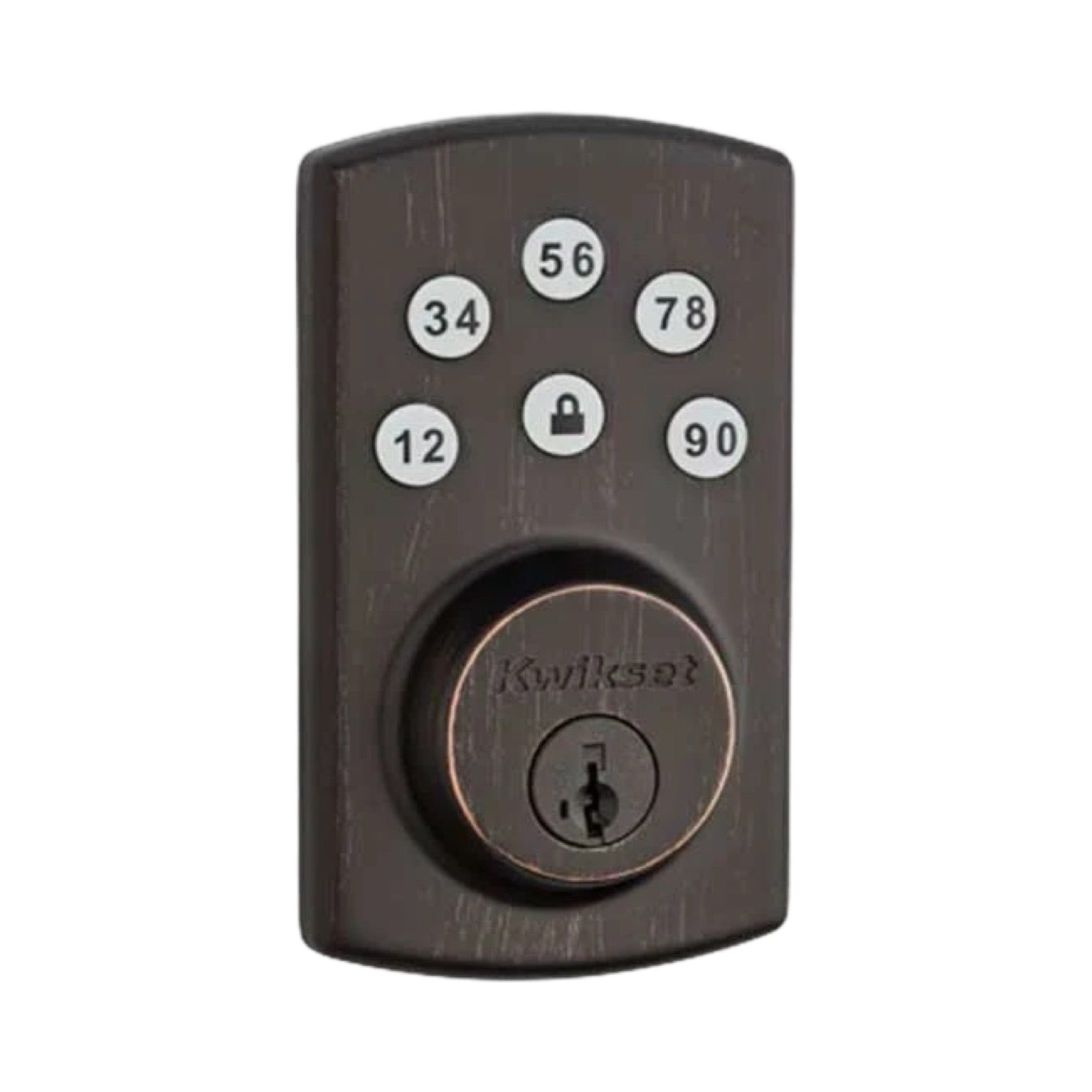 Kwikset 907 Powerbolt Venetian Bronze  Cylinder Smartkey Electronic Deadbolt Lighted Keypad