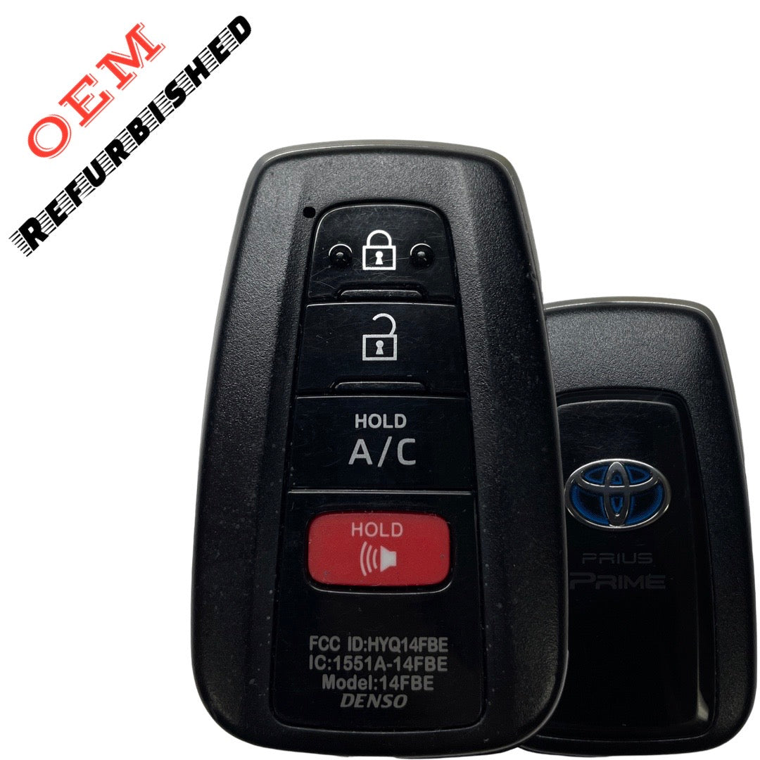 2017-2021 Toyota Prius Prime / 4-Button Smart Key / PN: 89904-47460 / HYQ14FBE-0410 (OEM Refurb)