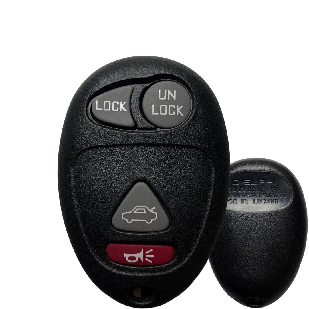2001-2007 GM / 4-Button Keyless Entry Remote / PN: 10335588 / L2C0007T (OEM Refurb)