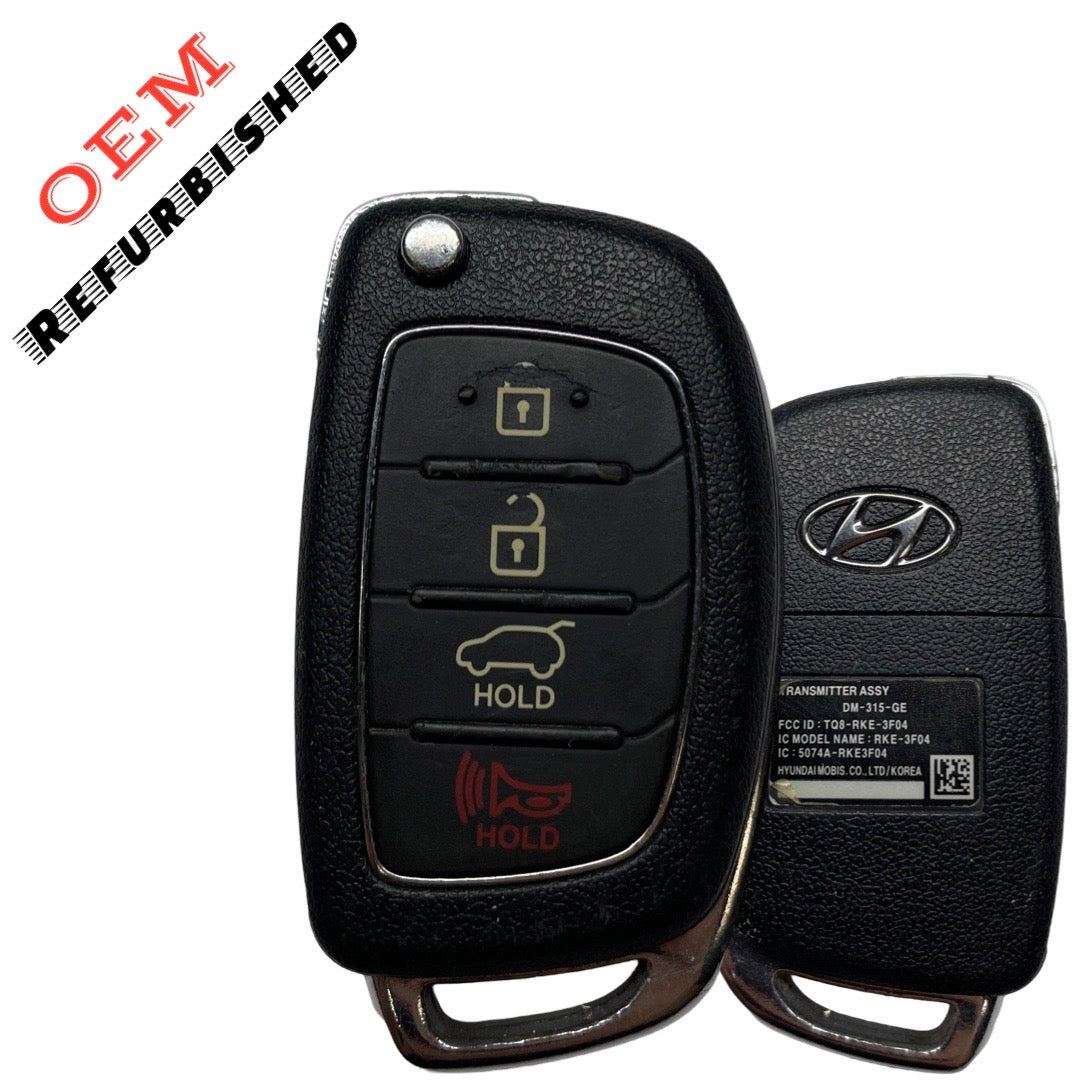 2013-2016 Hyundai Santa FE / 4-Button Flip Key / PN: 95430-4Z100 / TQ8RKE3F04 (OEM Refurb)