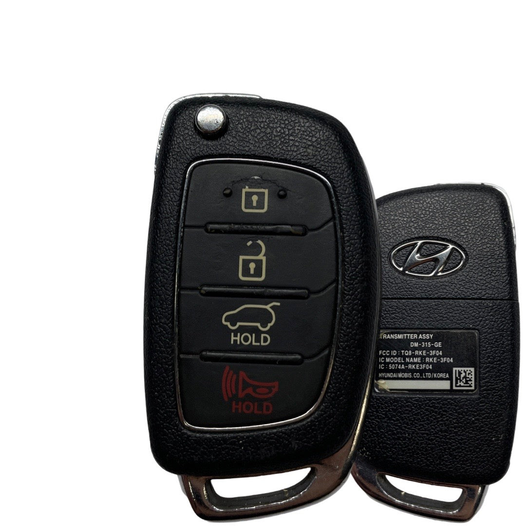2013-2016 Hyundai Santa FE / 4-Button Flip Key / PN: 95430-4Z100 / TQ8RKE3F04 (OEM Refurb)