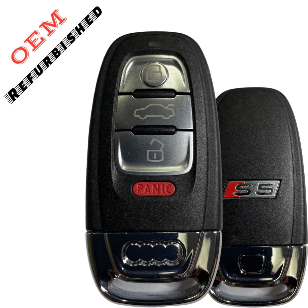 2008-2016 Audi A5/S5  4-Button Smart Key / PN: 8T0959754G / IYZFBSB802 / Comfort Access / 315 MHz (OEM Refurb)