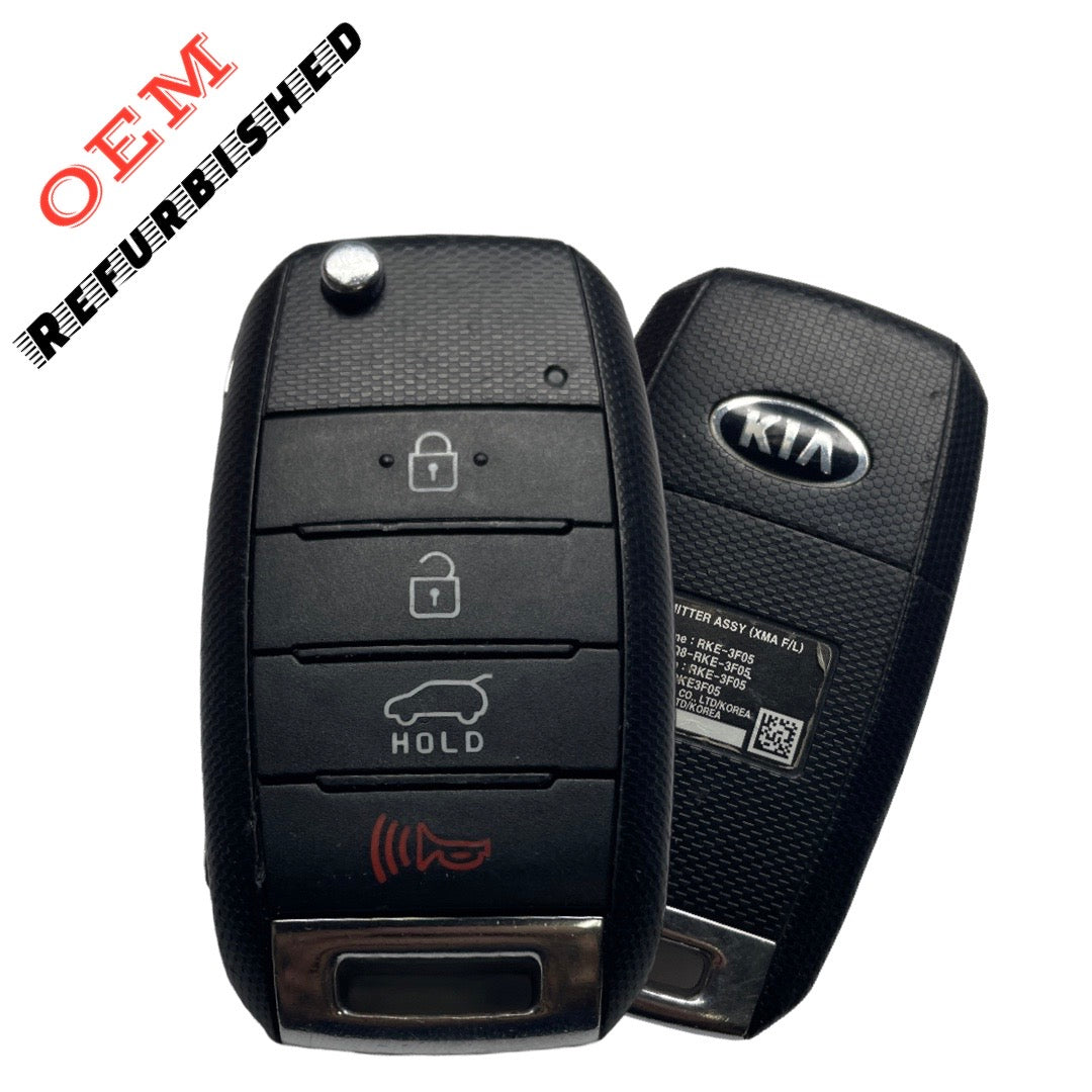 2013-2015 Kia Sorento / 4-Button Flip Key / PN: 95430-1U500 / TQ8-RKE-3F05 (XMA F/L) (OEM REFURBISHED))