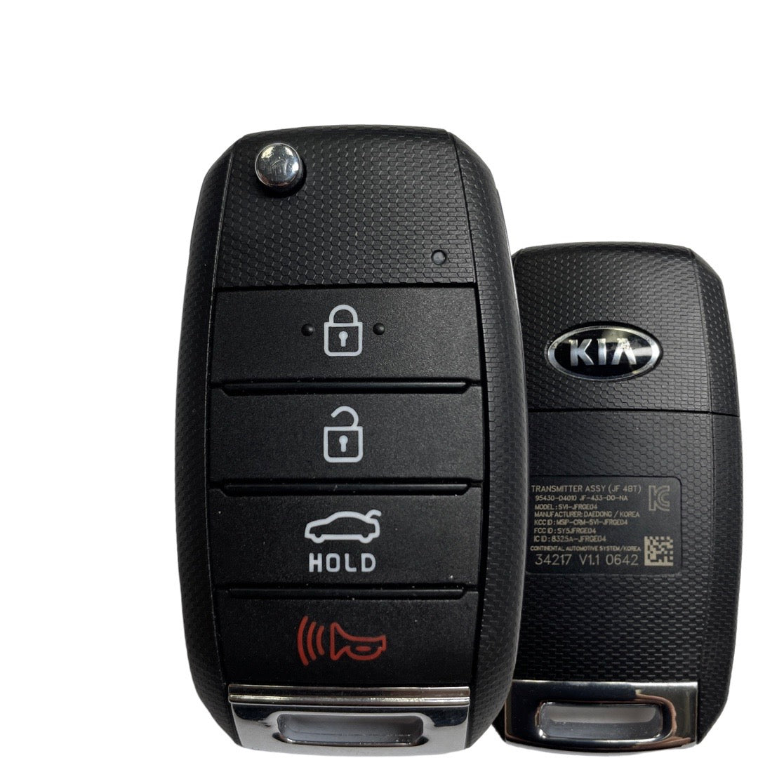 2016-2020 Kia Optima / 4-Button Flip Key / PN: 95430-D4010 / SY5JFRGE04 (JF 4BT) (OEM Refurb)