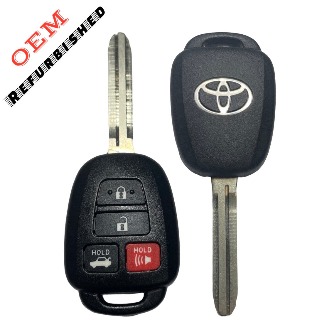 2014-2019 Toyota Corolla / 4-Button Remote Head Key / PN: 89070-02880 / HYQ12BEL (H CHIP) / Board 3710 (OEM Refurb)