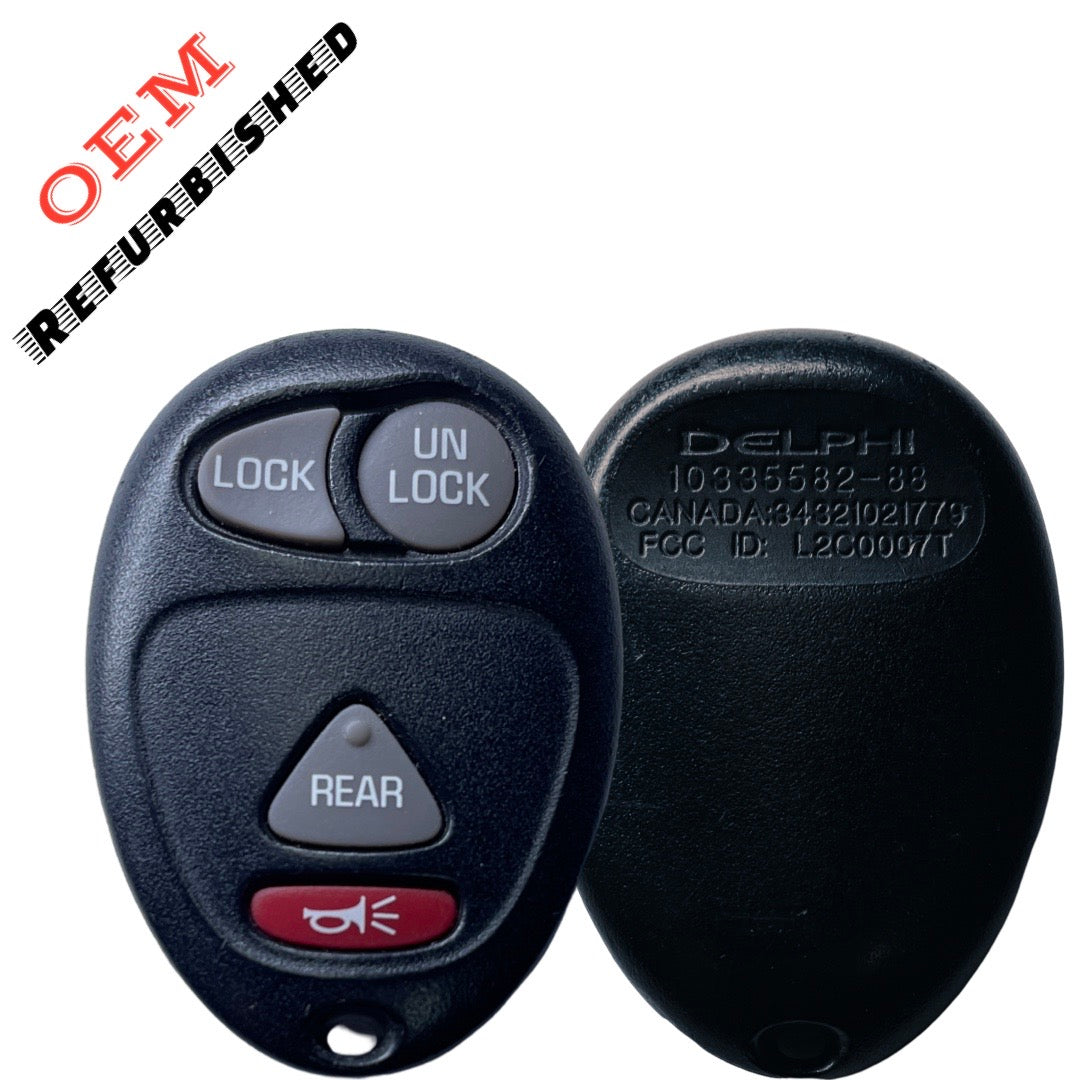 2001-2007 GM / 4-Button Keyless Entry Remote / PN: 10335588 / L2C0007T (OEM REFURBISHED)