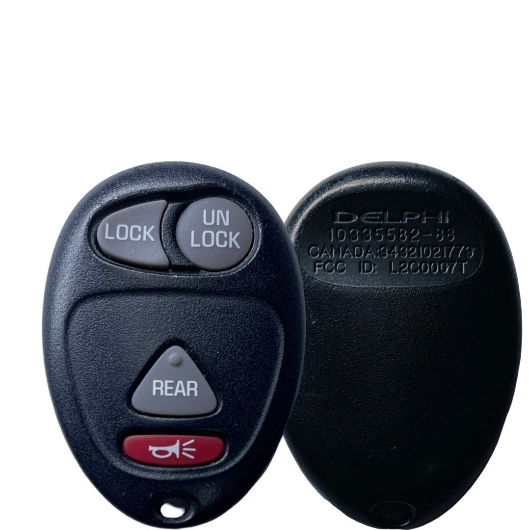 2001-2007 GM / 4-Button Keyless Entry Remote / PN: 10335588 / L2C0007T (OEM REFURBISHED)