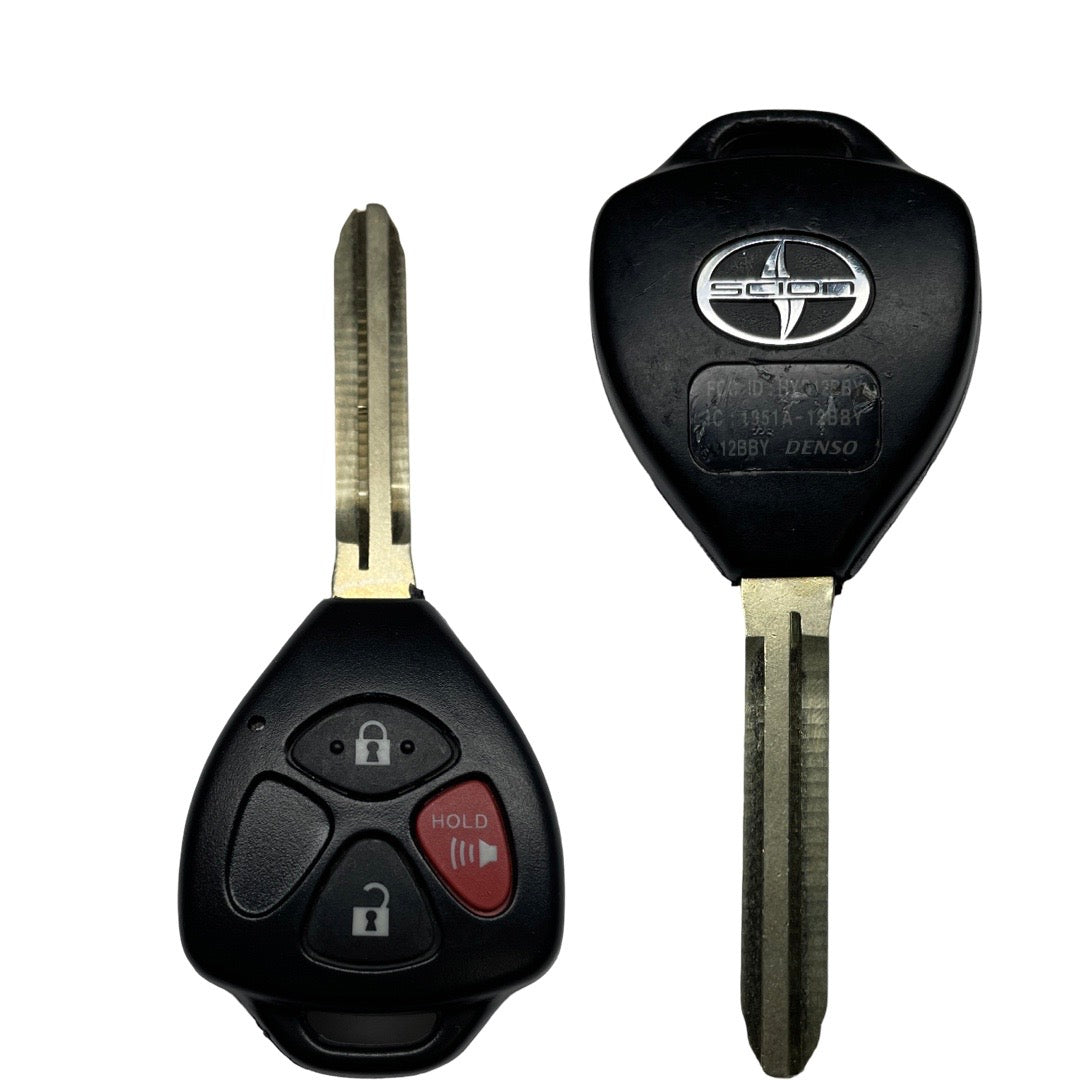 2008-2012 Scion xB / 3-Button Remote Head Key / PN: 89070-12380 / HYQ12BBY (OEM REFURB)