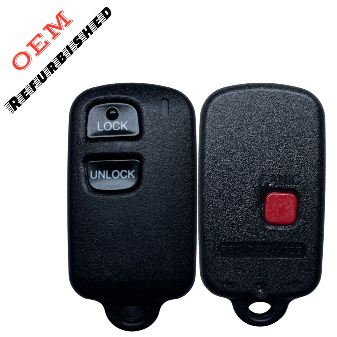 2003-2006 Toyota / 3-Button Keyless Entry Remote / PN: 39742-0C010 / ELVATDD (OEM Refurb)