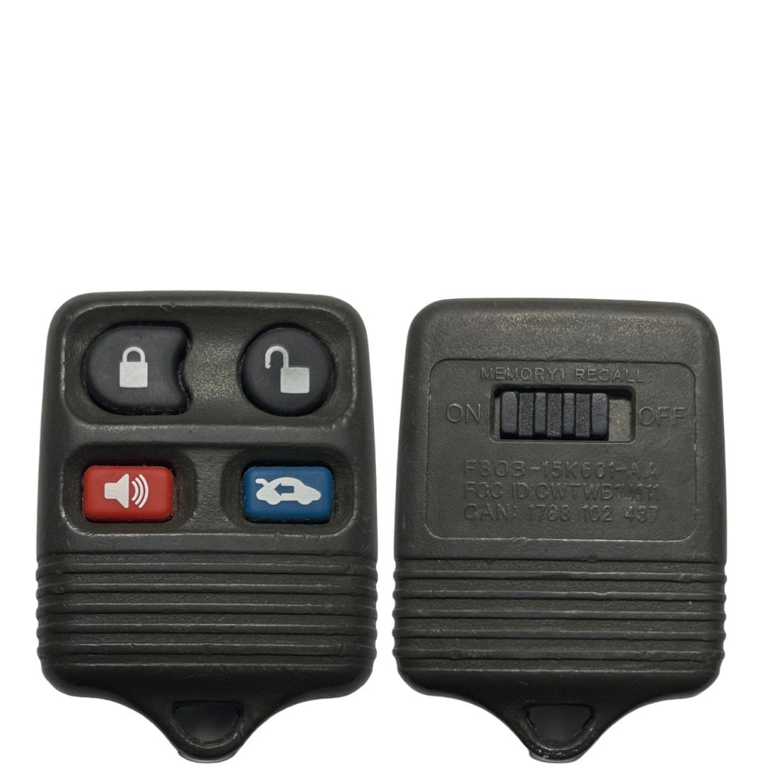 1998-2002 Lincoln Continental Key Fob Remote Memory #1 (FCC: CWTWB1U311, P/N: F8OB-15K601-AA) (OEM REFURBISHED)