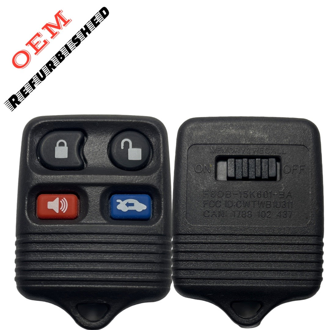 1998-2002 Lincoln Continental Key Fob Remote Memory #2 (FCC: CWTWB1U311, P/N: F8OB-15K601-BA) (OEM REFURBISHED)