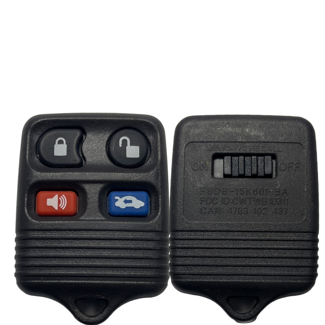 1998-2002 Lincoln Continental Key Fob Remote Memory #2 (FCC: CWTWB1U311, P/N: F8OB-15K601-BA) (OEM REFURBISHED)
