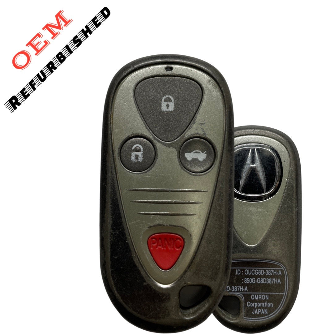 2004-2008 Acura TL TSX / 4-Button Keyless Entry Remote / PN: 72147-SEP-A52 / OUCG8D-387H-A (OEM REFURBISHED)
