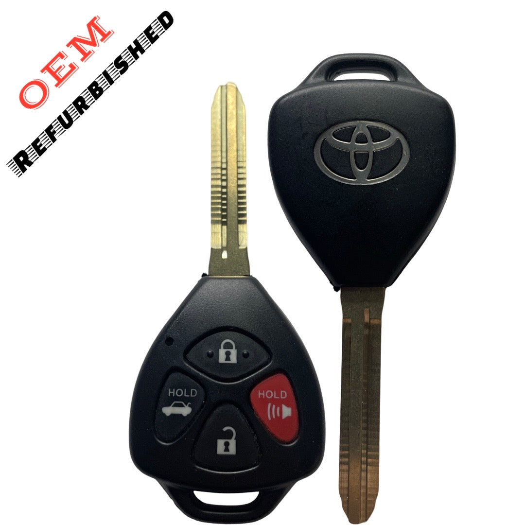 2008-2012 Toyota Avalon / Corolla / 4-Button Remote Head Key 4D67/ GQ4-29T (OEM REFURBISHED)