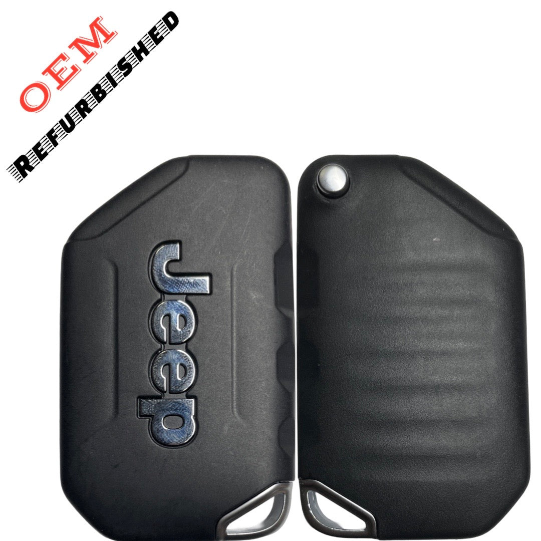 2018 - 2026 Jeep Wrangler Unlimited / Smart Flip Key (No Buttons) / PN: 68416785AA / OHT1130261 / SIP22 (OEM Refurb)