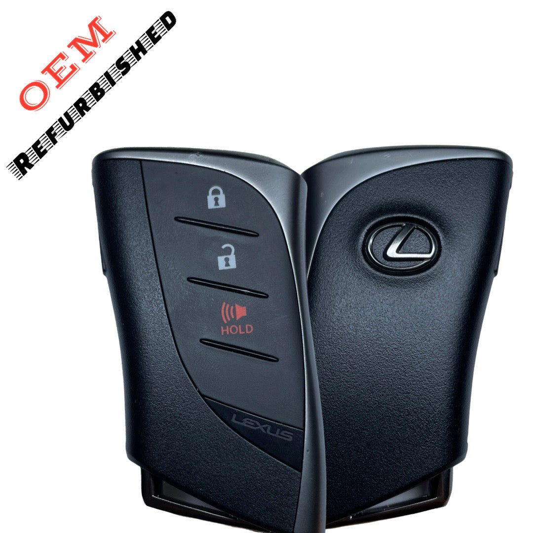 2019-2020 Lexus UX200 UX250h / 3-Button Smart Key / PN: 8990H-76010 / HYQ14FBF (Black Logo) (OEM Refurbished Tango Only)
