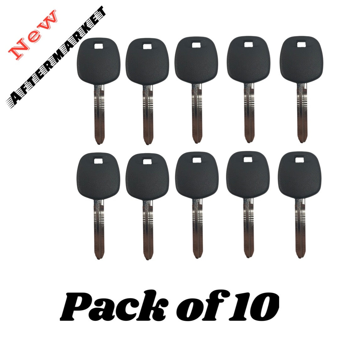 10 Pack Toyota TOY43 Transponder Key (4C Chip) (AFTERMARKET)