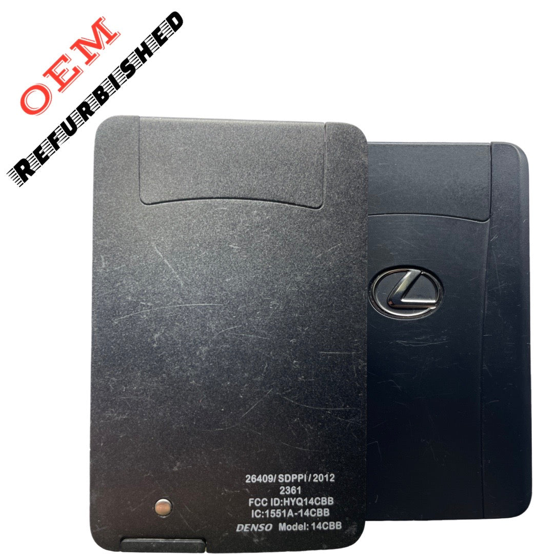 2014-2016 LEXUS LX570/ SMART VALET CARD KEYLESS ENTRY REMOTE /FCC:HYQ14CBB (OEM REFURBISHED)
