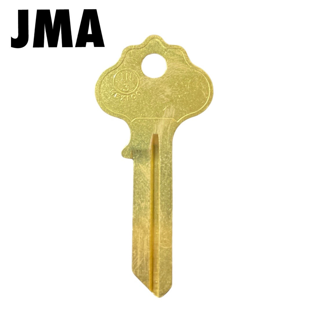 IN3 / IN36 Ilco 5-Wafer Cabinet Key - Brass