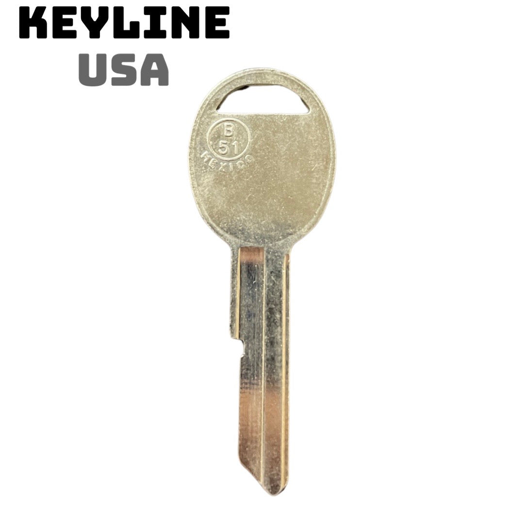 Keyline GM B51 / P1098D Mechanical Metal Key
