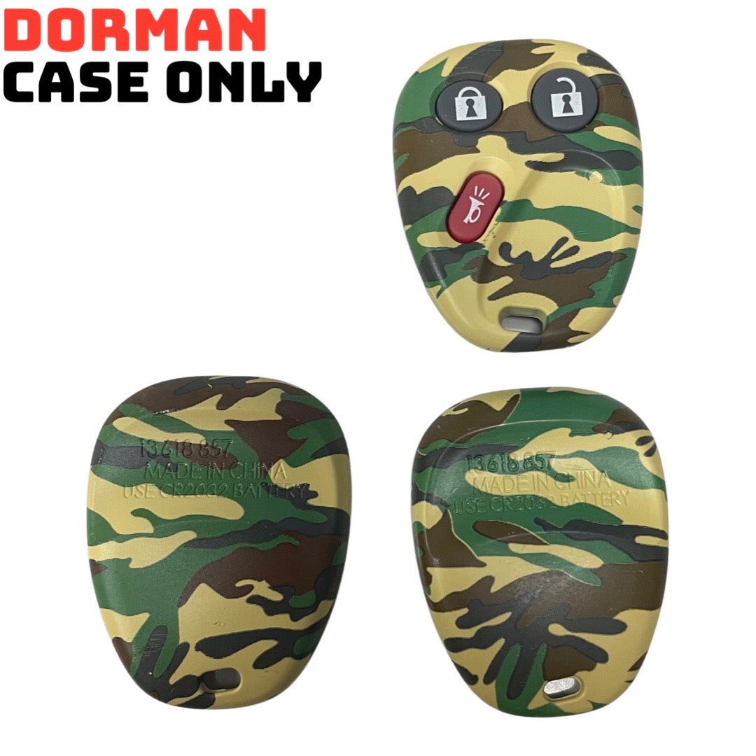 2002-2009 GM 3 BUTTON Dorman Keyless Remote Case Camo LHJ011 MYT3X6898B 13618GNC