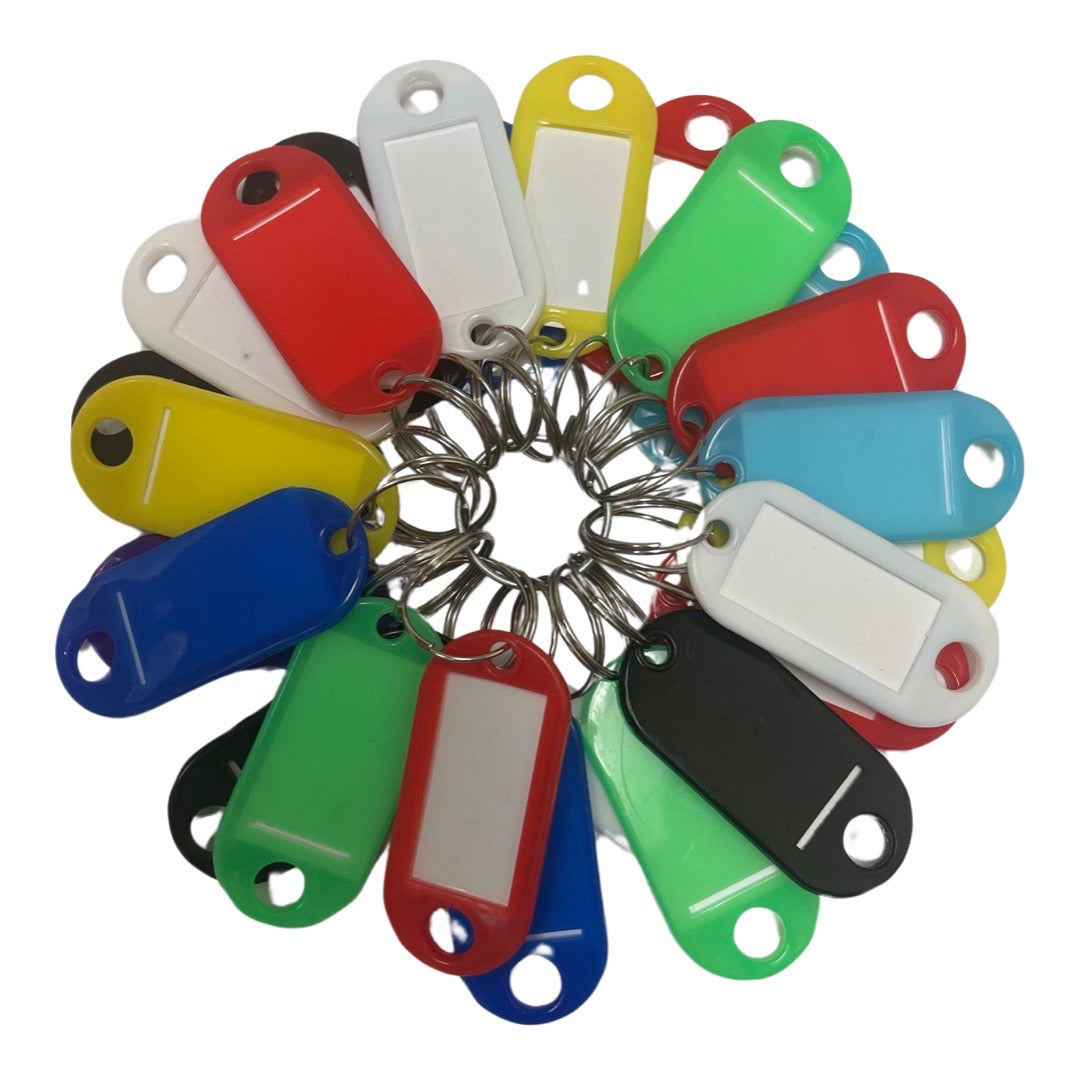 Plastic Key Tags 25 Pcs, Key Labels with Ring and Label Window, Key Ch ...