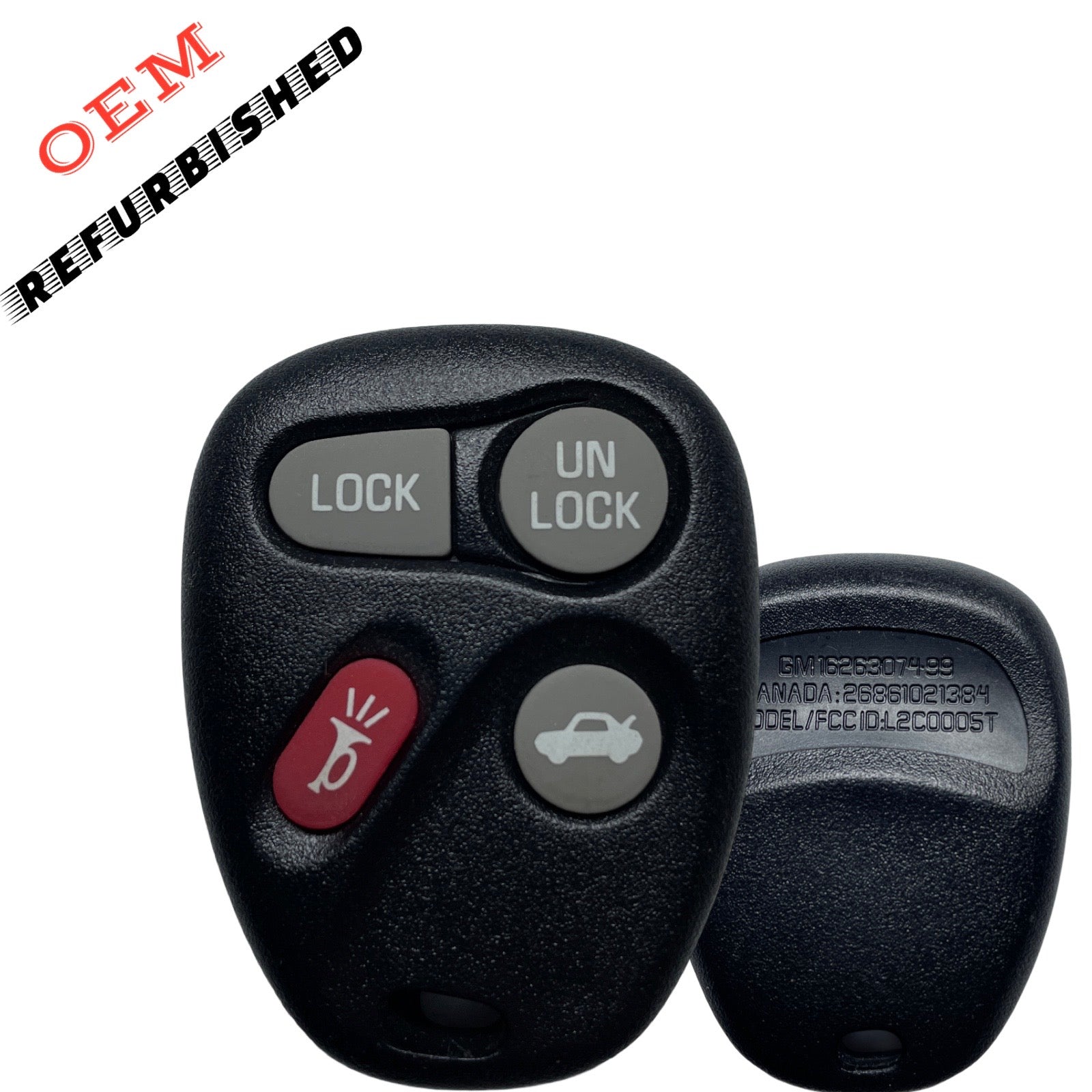 2000-2005 GM / 4-Button Keyless Entry Remote / PN: 16263074-99 / L2C0005T (OEM Refurb)