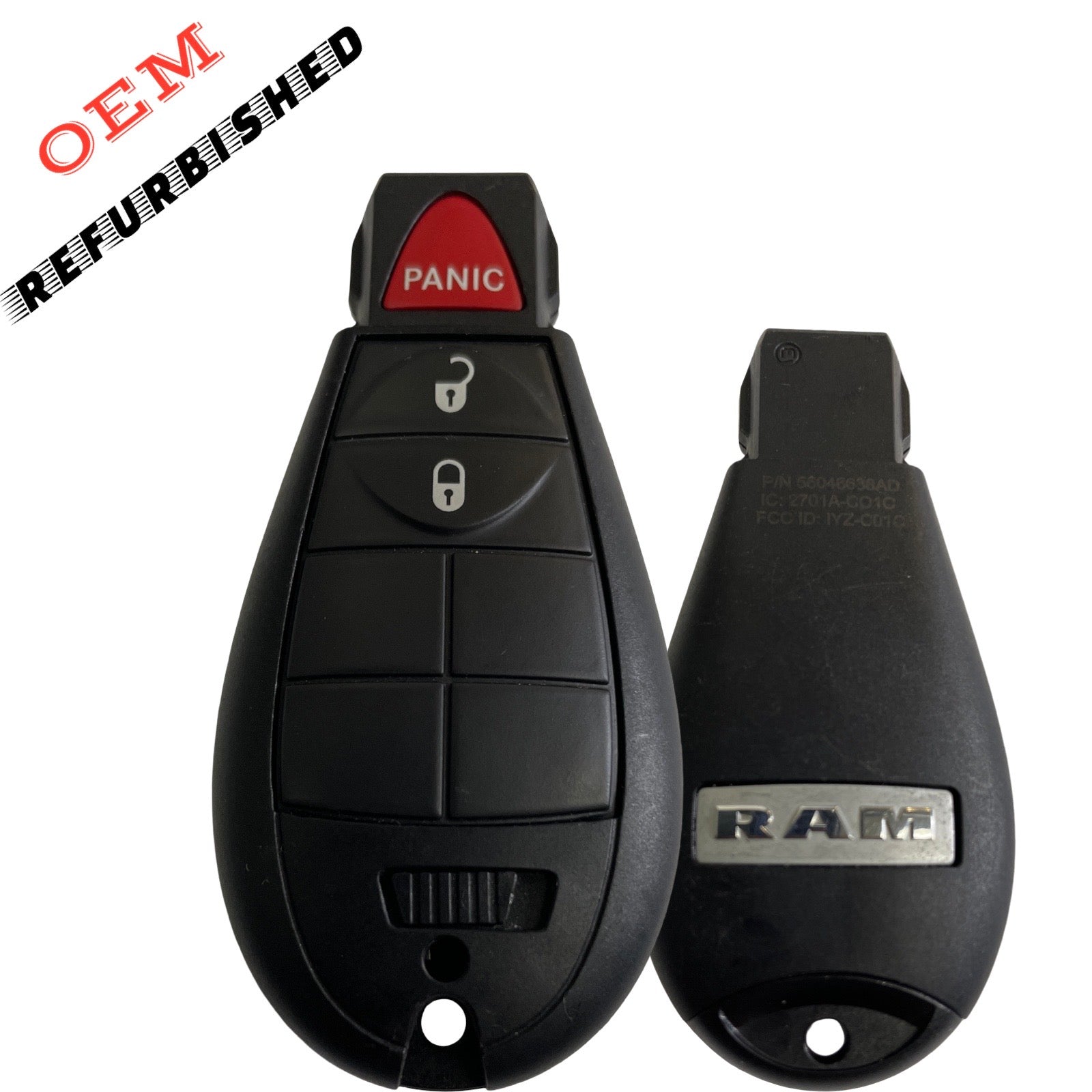 2008-2012 Dodge Ram / 3-Button Fobik / PN: 56046638AG / IYZ-C01C (OEM Refurb)