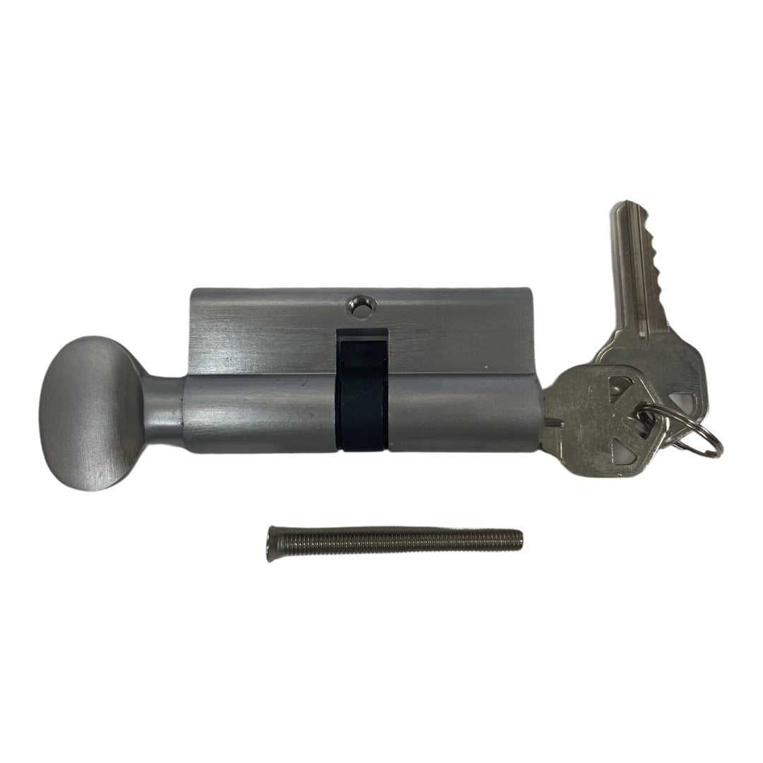 Profile Cylinder – Single Sided – Thumb Turn – 26D – Satin Chrome - (KW1) (2-3/4" 70mm)