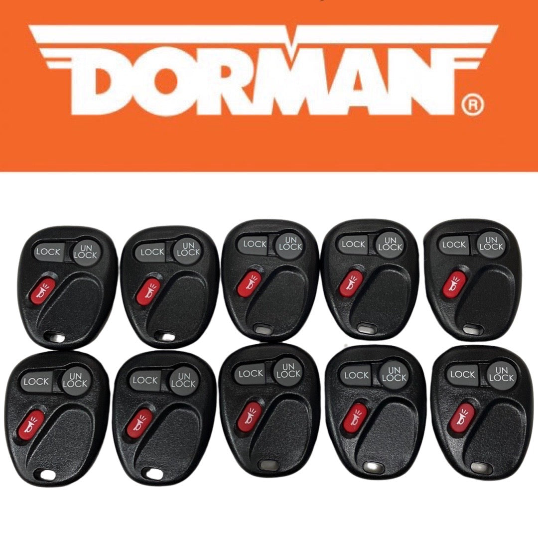 10x 1998-2002 GM 3-Button Keyless Remote Case KOBUT1BT DORMAN 13622
